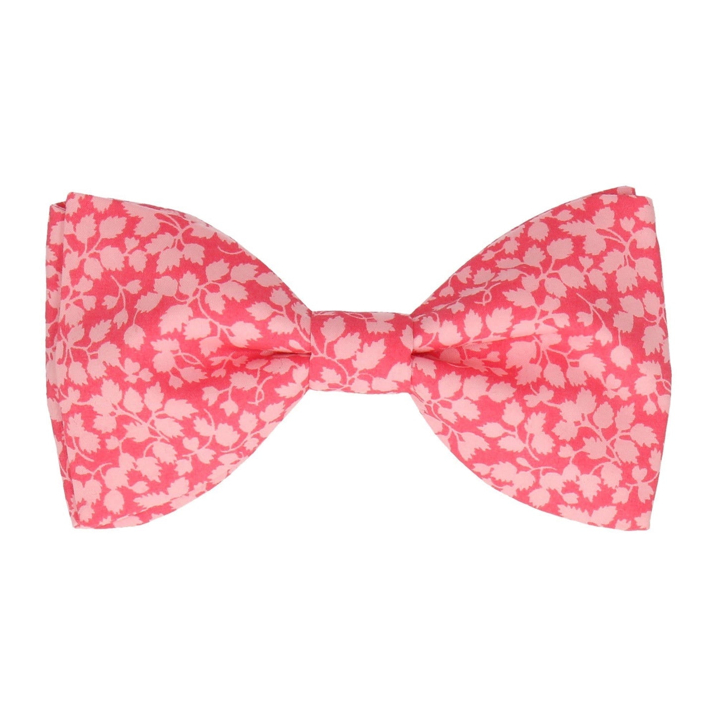 Coral Pink Floral Glenjade Liberty Cotton Bow Tie - Bow Tie with Free UK Delivery - Mrs Bow Tie