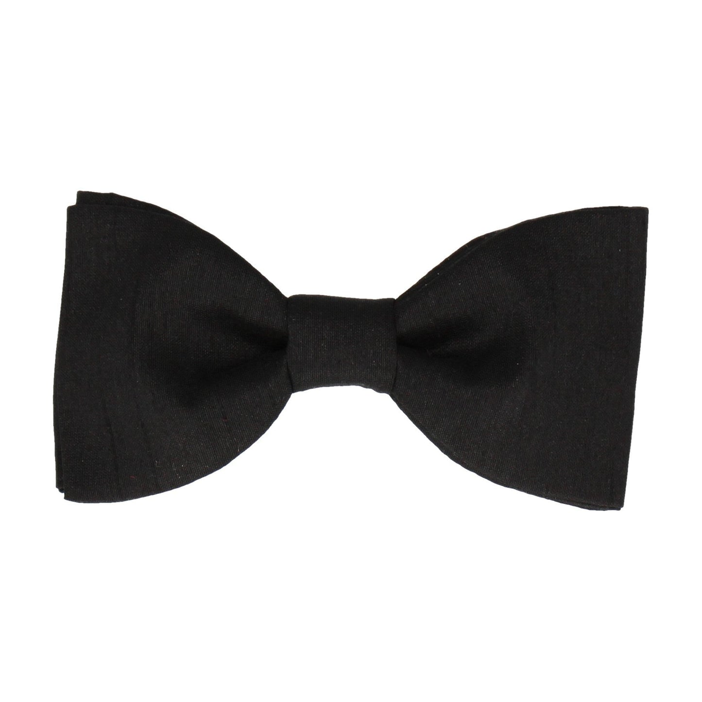 Black Faux Silk Bow Tie - Bow Tie with Free UK Delivery - Mrs Bow Tie