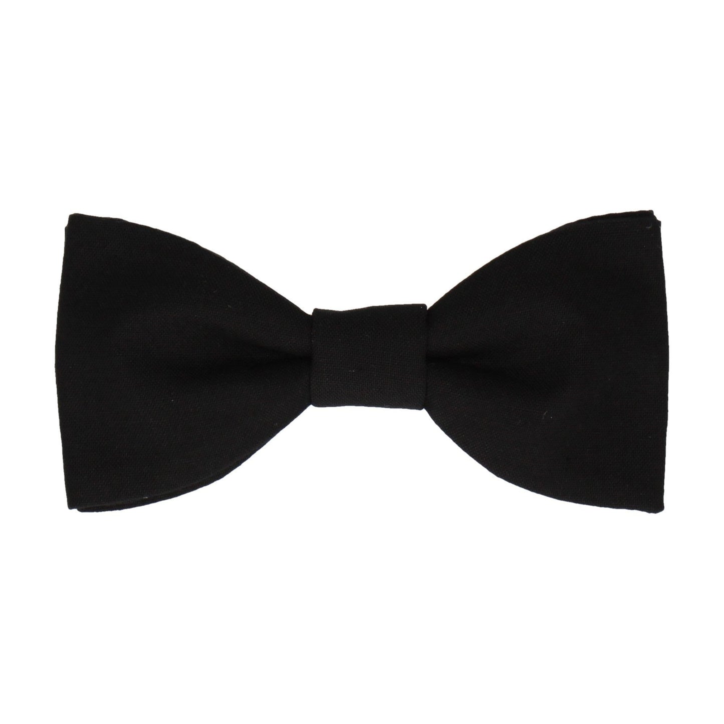 Cotton Jet Black Bow Tie - Bow Tie with Free UK Delivery - Mrs Bow Tie