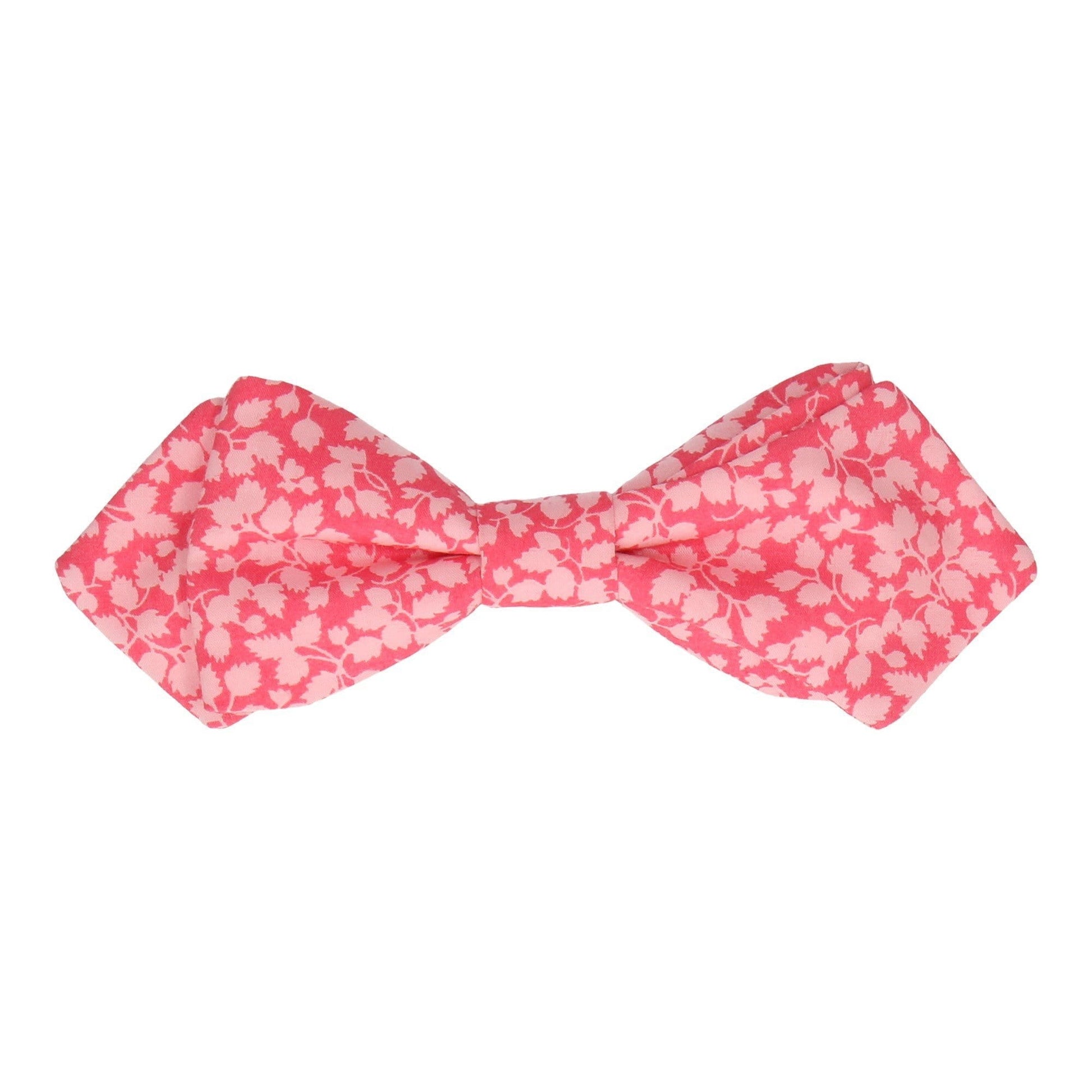 Coral Pink Floral Glenjade Liberty Cotton Bow Tie - Bow Tie with Free UK Delivery - Mrs Bow Tie