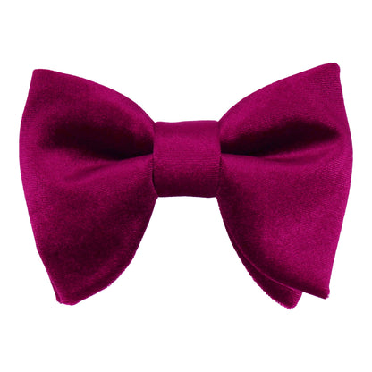 Magenta Velvet Large Evening Bow Tie