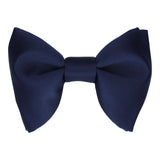 Plain Solid Satin Midnight Navy Blue Large Evening Bow Tie - Bow Tie with Free UK Delivery - Mrs Bow Tie