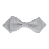Pale Grey Textured Cotton Linen Bow Tie - Bow Tie with Free UK Delivery - Mrs Bow Tie