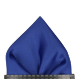 Royal Blue Solid Plain Satin Pocket Square - Pocket Square with Free UK Delivery - Mrs Bow Tie
