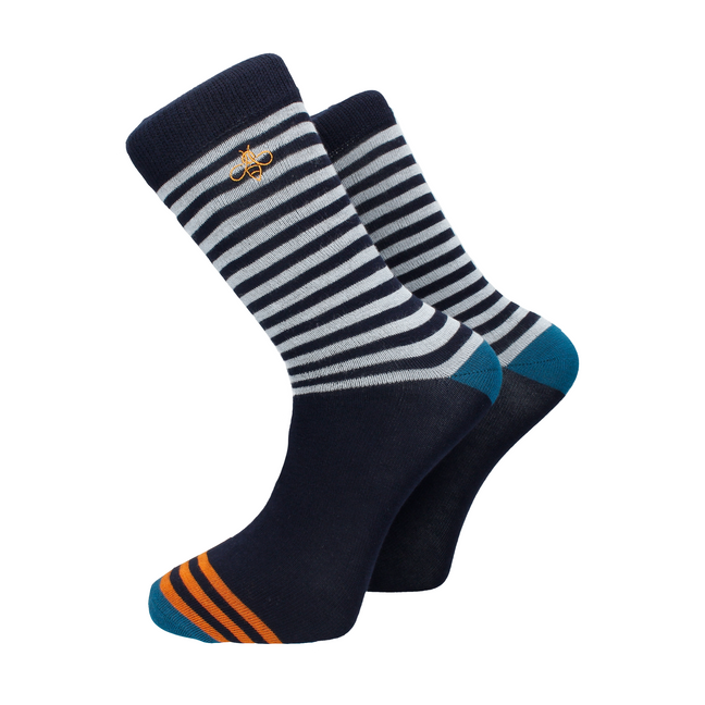 Carson Stripe Bamboo Socks - Socks with Free UK Delivery - Mrs Bow Tie
