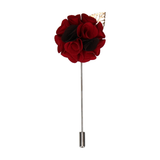 Bouquet (Red & Black) Lapel Pin - Lapel Pin with Free UK Delivery - Mrs Bow Tie