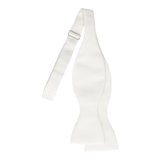 Solid Plain White Satin Bow Tie - Bow Tie with Free UK Delivery - Mrs Bow Tie