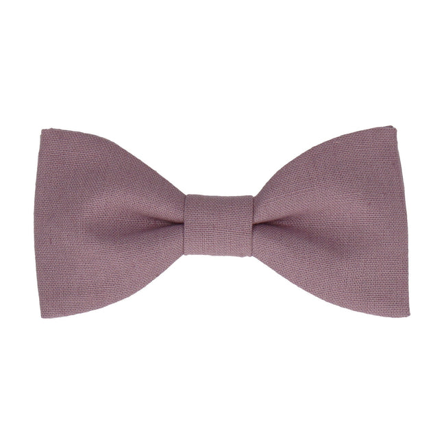 Dusty Purple Brushed Linen Bow Tie - Bow Tie with Free UK Delivery - Mrs Bow Tie