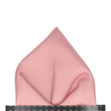 Plain Solid Pink Rose Pocket Square - Pocket Square with Free UK Delivery - Mrs Bow Tie