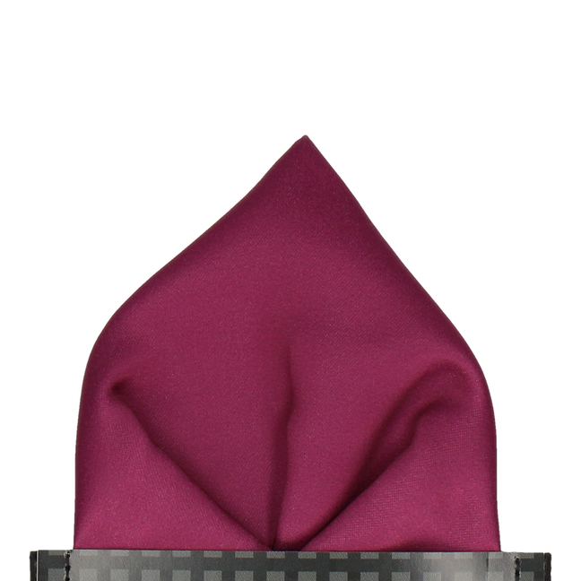 Plain Solid Mulberry Pink Pocket Square - Pocket Square with Free UK Delivery - Mrs Bow Tie