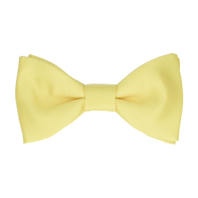 Plain Solid Lemon Yellow Bow Tie - Bow Tie with Free UK Delivery - Mrs Bow Tie