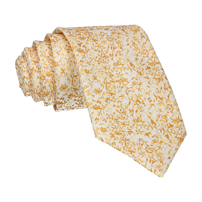 Petal Blossom Yellow Ditsy Floral Tie - Tie with Free UK Delivery - Mrs Bow Tie