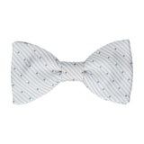 Light Grey Dot Nautical Stripe Bow Tie - Bow Tie with Free UK Delivery - Mrs Bow Tie