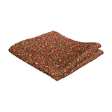 Red Holly and Stars Pocket Square
