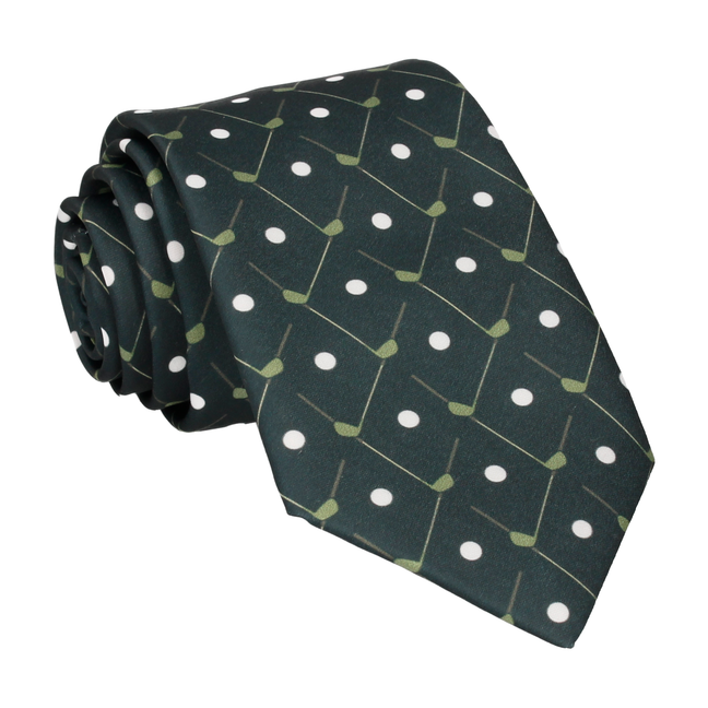 Plaid Dark Green Golfing Tie - Tie with Free UK Delivery - Mrs Bow Tie