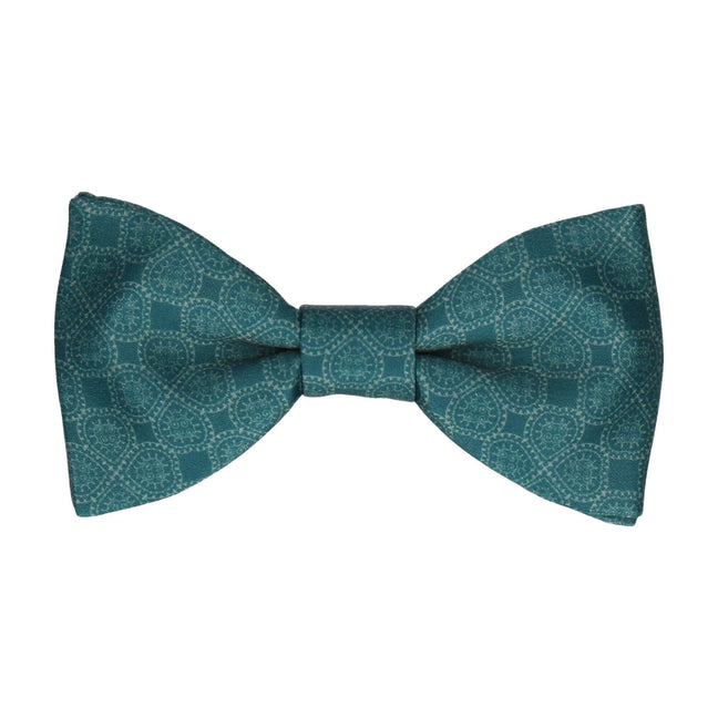 Arabic Tile Pattern Green Bow Tie - Bow Tie with Free UK Delivery - Mrs Bow Tie