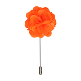Orange Floral Boutonniere Lapel Pin - Lapel Pin with Free UK Delivery - Mrs Bow Tie