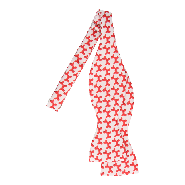 White & Red Balloon Dogs Bow Tie - Bow Tie with Free UK Delivery - Mrs Bow Tie