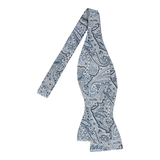 Blue & White Paisley Leibnitz Liberty Bow Tie - Bow Tie with Free UK Delivery - Mrs Bow Tie