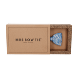 Airforce Blue Vintage Floral Bow Tie - Bow Tie with Free UK Delivery - Mrs Bow Tie