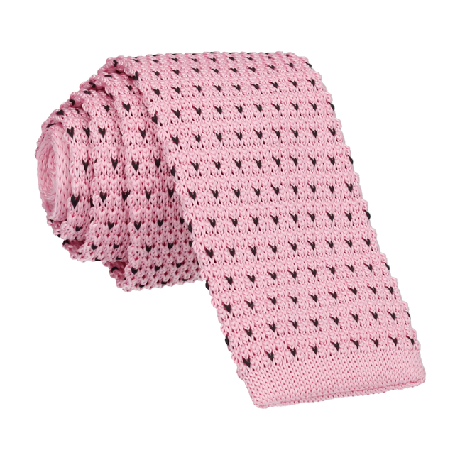 Pink Navy Flec Knitted Tie - Tie with Free UK Delivery - Mrs Bow Tie