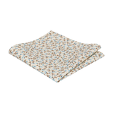 Light Blue & Off White Ditsy Floral Pocket Square - Pocket Square with Free UK Delivery - Mrs Bow Tie