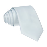 Satin Plain Solid Ice Blue Tie - Tie with Free UK Delivery - Mrs Bow Tie
