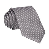 Thunder Grey Pin Dots Tie - Tie with Free UK Delivery - Mrs Bow Tie