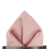 Rose Pink Velvet Pocket Square - Pocket Square with Free UK Delivery - Mrs Bow Tie