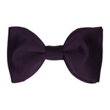 Midnight Purple Solid Plain Satin Bow Tie - Bow Tie with Free UK Delivery - Mrs Bow Tie