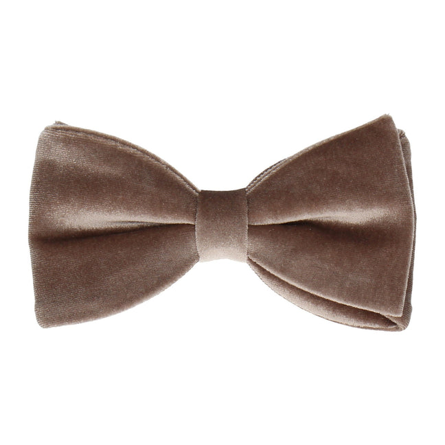 Truffle Velvet Bow Tie - Bow Tie with Free UK Delivery - Mrs Bow Tie