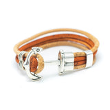 Nautical Cork Bracelet (Orange)