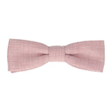 Pale Pink Textured Cotton Linen Bow Tie - Bow Tie with Free UK Delivery - Mrs Bow Tie