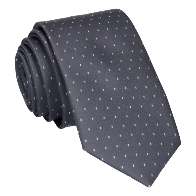Grey Simple Fleck Tie - Tie with Free UK Delivery - Mrs Bow Tie